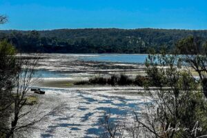 Shiny low waters on Lake Curalo, Eden Australia