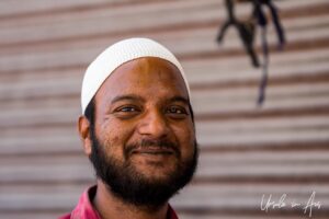 Portrait of a young Muslim man, Srinagar Nowhatta, Jammu and Kashmir, India.