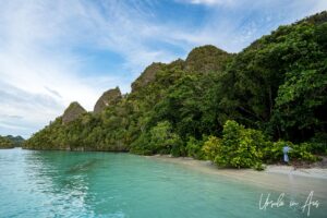 Empty beach, Pulau Wayag, Southwest Papua Indonesia