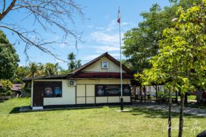Small police station, Doom, Southwest Papua, Indonesia.