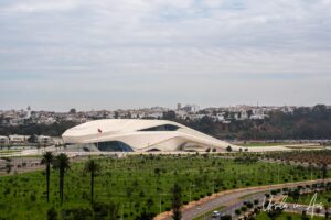 The Grand Theatre Of Rabat from the road above, Morocco.