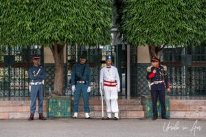 Moroccan Royal Guard outside the palace, Rabat, Morocco.