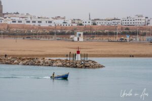 Looking across the Bouregreg River from the Kasbah of the Udayas, Rabat Morocco.