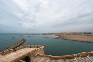 View over the Bou Regreg river from the Kasbah, Rabat Morocco.