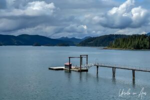 Floatplane pier, Daajing Giids Haida Gwaii BC Canada