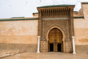 Front gates of the Mausoleum of Moulay Ismail, Meknes, Morocco