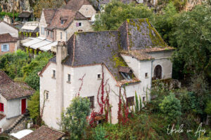 Overlooking houses, Saint-Cirq Lapopie, France