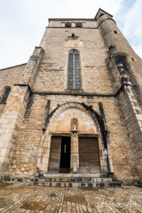 Front of the Saint-Cirq Lapopie Church, France