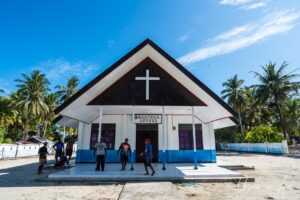 A small wooden church, Pulau Soop Indonesia
