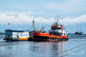 Indonesian tanker Indian Transport 02 in Sorong Harbour.