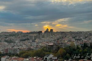 Sundown view over the Istanbul from the Conrad Hotel, Türkiye