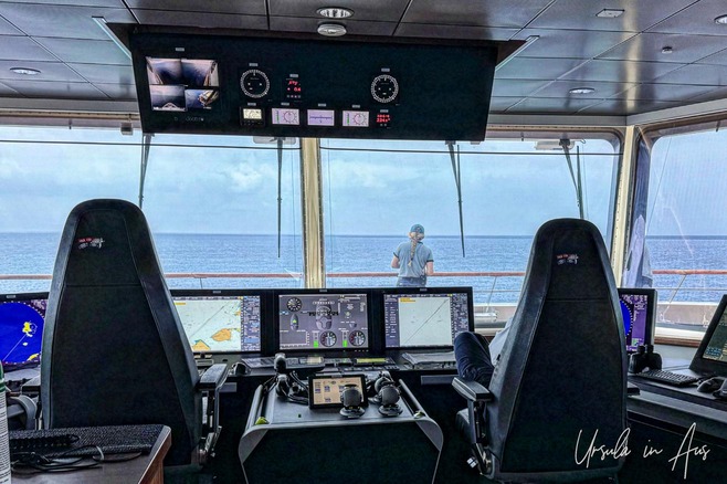 The Banda Sea from the bridge of the Coral Geographer, Indonesia.