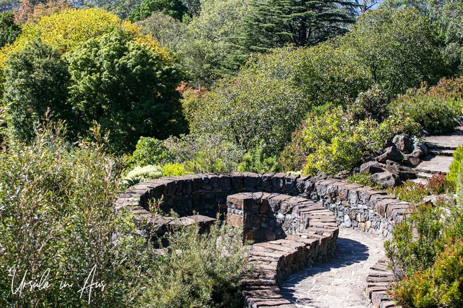 Basalt Rock Spiral Leading to the Rock Garden, Blue Mountains Botanic Garden, Mount Tomah Australia