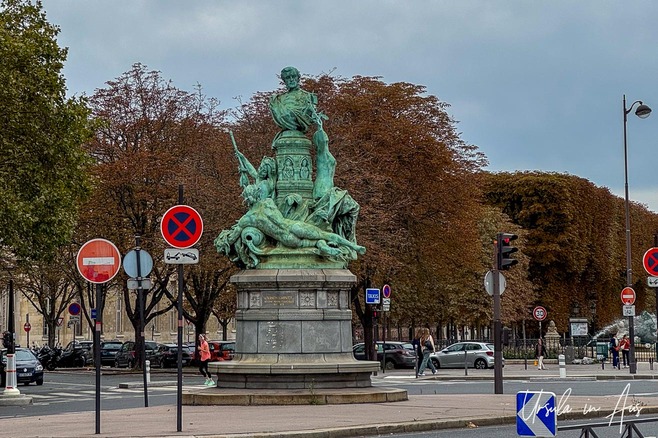 Monument to explorer Marie Joseph François Garnier, Paris France