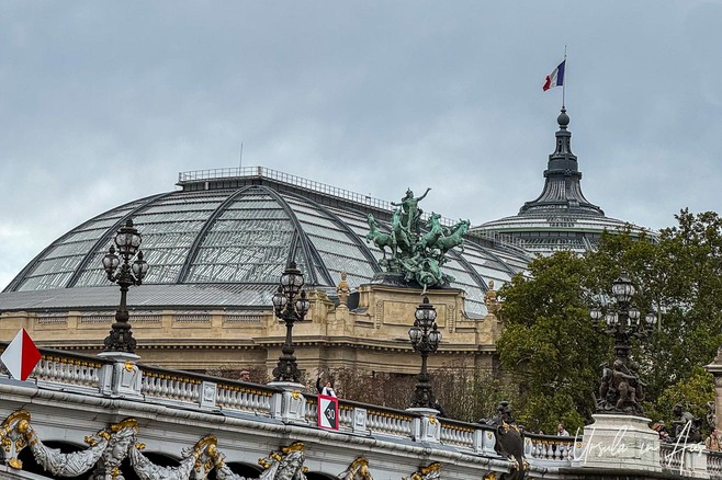 Grand Palais from the Seine, Paris France.