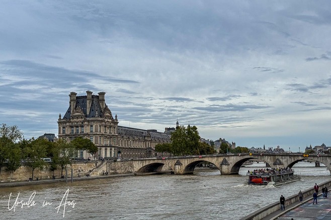 Pont Royal and the École Du Louvre from the Left Bank, Paris France