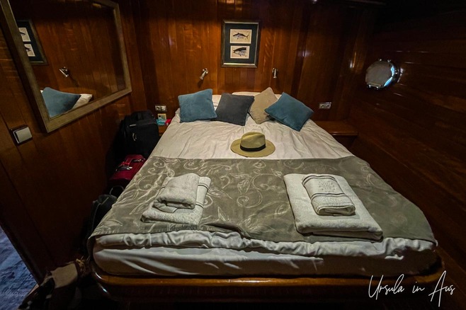 Cabin on a gulet, Gulf of Gokova, Türkiye