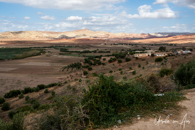 Shaded fields, Barrage Sidi Chahed, Morocco.